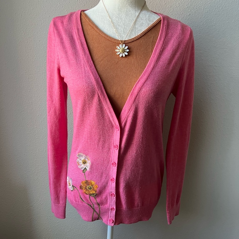 Hand painted cardigan